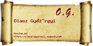 Olasz Györgyi névjegykártya
